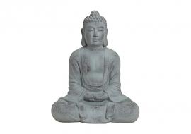 Dekoration Buddha XXL grå magnesia (B/H/D) 60x80x33 cm , hemmetshjarta.se