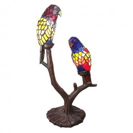 Dekorativ lampa Tiffany 50x24x63 Cm Flerfärgat papegoja Nattlampa , hemmetshjarta.se