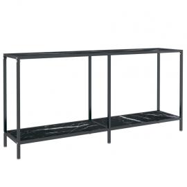 Avlastningsbord Konsolbord 160x35x75,5 cm svart härdat glas , hemmetshjarta.se