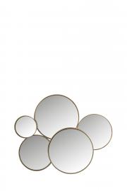 Väggspegel 5 cirklar metall guld 85x5x72 , hemmetshjarta.se