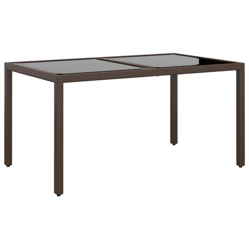 Matbord fr trdgrd 150x90x75 cm och konstrotting brun , hemmetshjarta.se