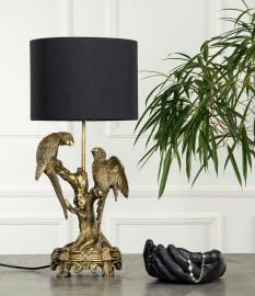 A Lot Decoration - Bordslampa Fåglar Guld Brun Poly 22x45cm , hemmetshjarta.se