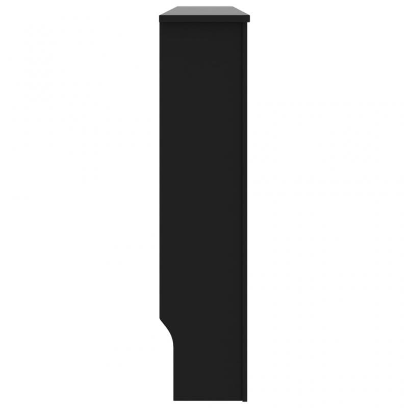 Elementskydd MDF horisontala ribbor svart 152x19x81,5 cm , hemmetshjarta.se
