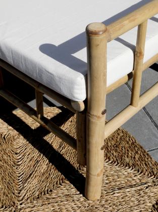 Lyon Soffa bambu med kudde H80 / L130 / B72 cm naturlig , hemmetshjarta.se