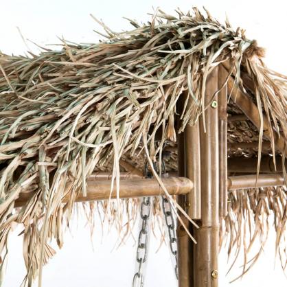 Hammock 2-sits med palmblad bambu 202 cm , hemmetshjarta.se