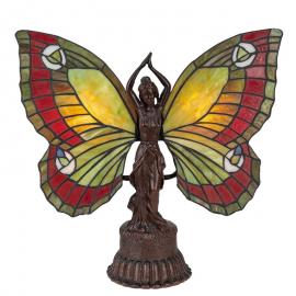 Dekorativ lampa Tiffany Butterfly 41x20x41 Cm 2xE14 / Max 25W Skrivbordslampa , hemmetshjarta.se