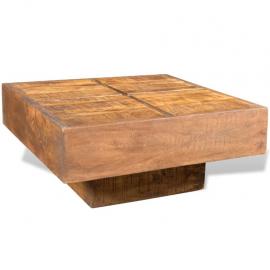 Soffbord 68x68x30 cm fyrkantigt massivt mangoträ brun , hemmetshjarta.se