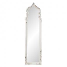 Stående spegel 48x4x186 cm Vitt trä, glas rektangel Hellängdsspegel , hemmetshjarta.se