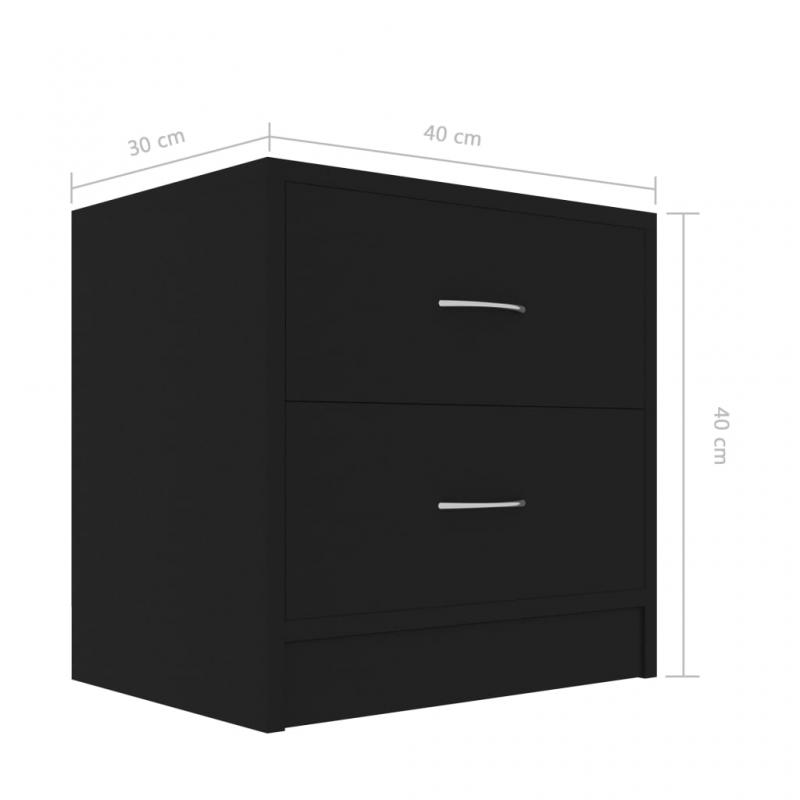 Sngbord 40x30x40 cm svart , hemmetshjarta.se