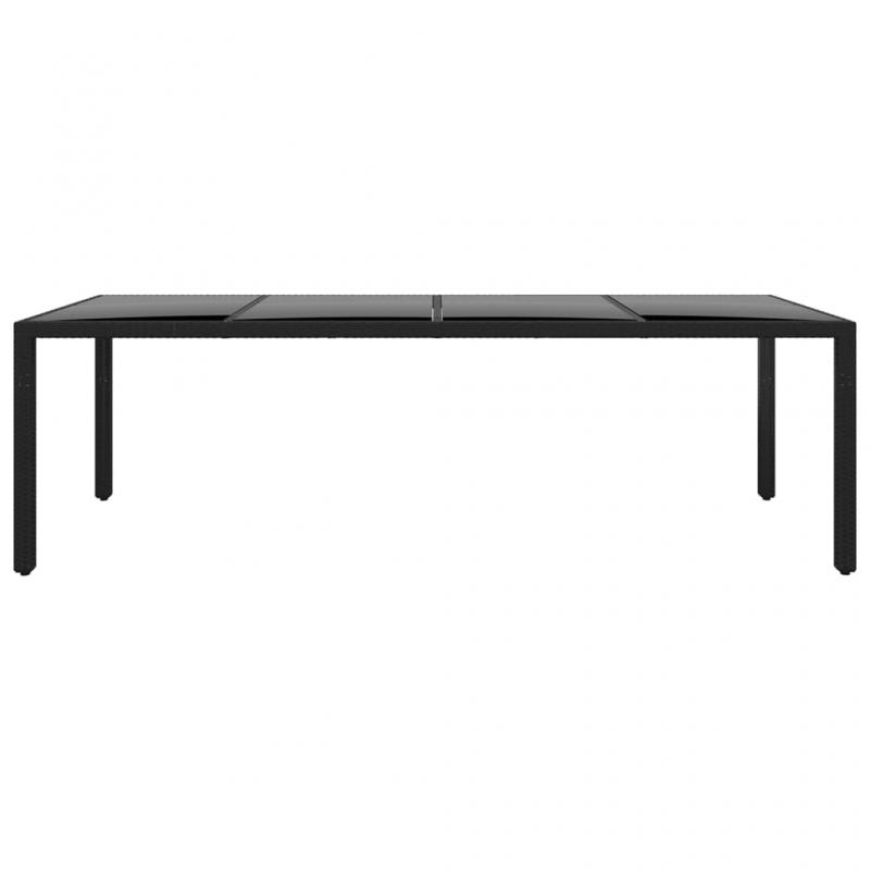 Matbord fr trdgrd 250x100x75 cm och konstrotting svart , hemmetshjarta.se
