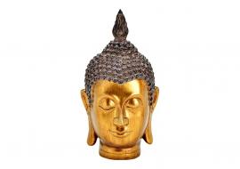 Dekoration Buddha guld huvud polyresin (B/H/D) 13x24x13cm , hemmetshjarta.se