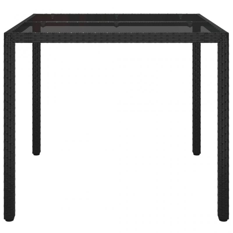 Matbord fr trdgrd 90x90x75 cm och konstrotting svart , hemmetshjarta.se