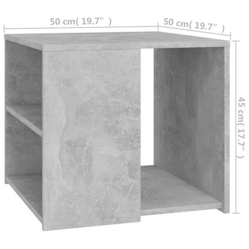 Sidobord 50x50x45 cm betonggr konstruerat tr , hemmetshjarta.se