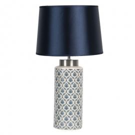 Bordslampa Ø 28x51 Cm E27/Max 1x60W Blå Keramik Rund Skrivbordslampa , hemmetshjarta.se