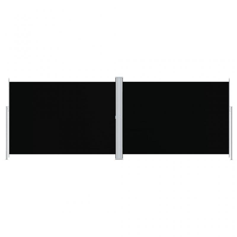 Infllbar sidomarkis fr uteplats svart 220x600 cm dubbel , hemmetshjarta.se