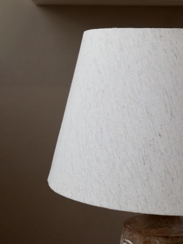 Bordslampa med trfot och linneskrm natur H57/D37 cm , hemmetshjarta.se