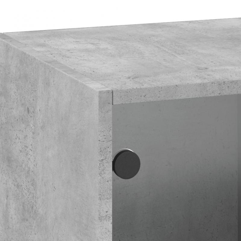 Vggskp betonggr 35x37x100 cm med glasdrrar , hemmetshjarta.se