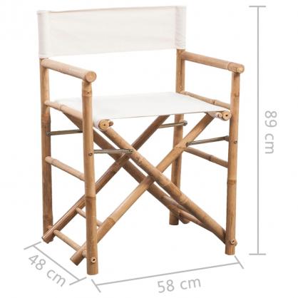 Hopfllbar regissrsstol bambu 2 st med kanvas , hemmetshjarta.se