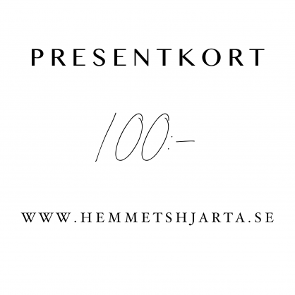 Presentkort - 100:- sek , hemmetshjarta.se