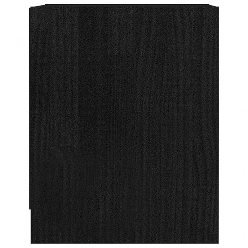Sngbord 35,5x33,5x41,5 cm massivt furu svart 2 st , hemmetshjarta.se