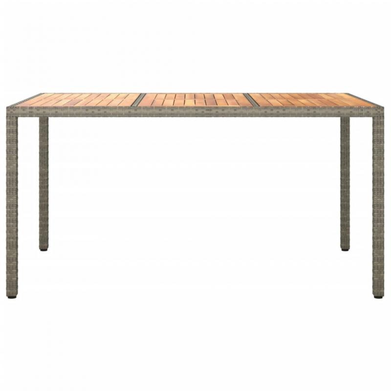 Matbord fr trdgrd 150x90x75 cm konstrotting och akaciatr gr , hemmetshjarta.se