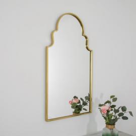 Spegel Fönster 90x50cm - Guld , hemmetshjarta.se