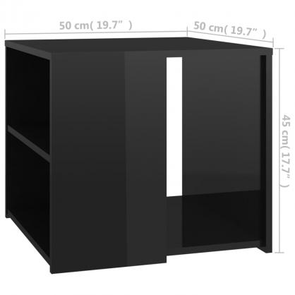 Sidobord 50x50x45 cm svart hgglans konstruerat tr , hemmetshjarta.se