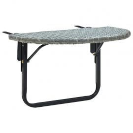 Balkongbord grå 60x60x40 cm konstrotting , hemmetshjarta.se