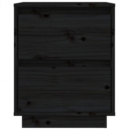 Sngbord 40x35x50 cm svart massiv furu 2 st , hemmetshjarta.se