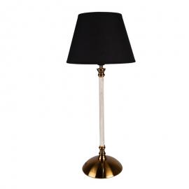Bordslampa Ø 22x53 Cm Svart Guld Färg Järn Textil , hemmetshjarta.se