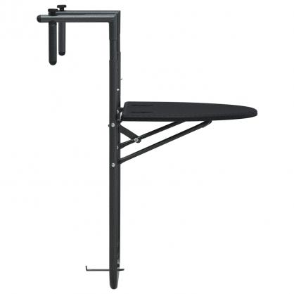 Balkongbord svart 60x64x83,5 cm plast konstrotting , hemmetshjarta.se