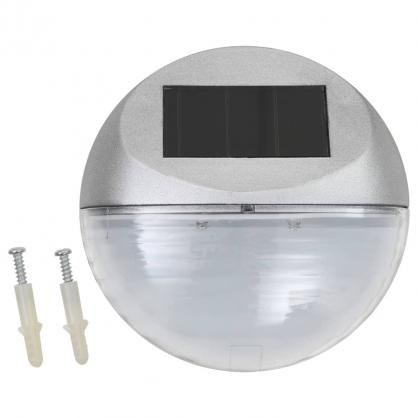 Solcellslampa vgglampor 24 st LED runda silver , hemmetshjarta.se