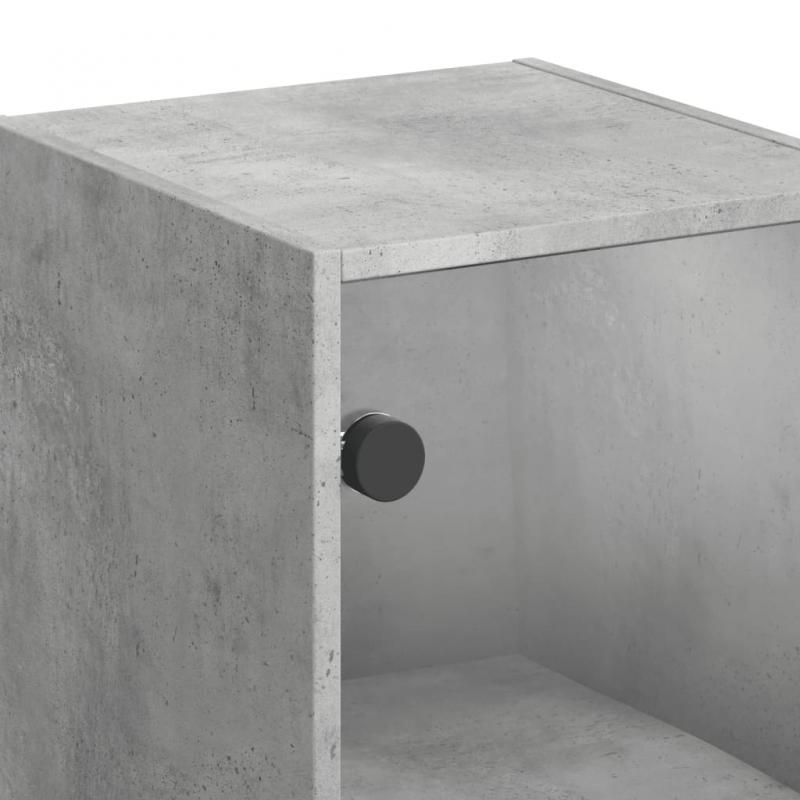 Vggskp betonggr 35x37x68,5 cm med glasdrrar , hemmetshjarta.se