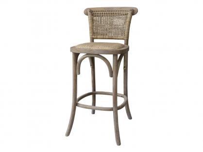 Fransk barstol med fltad sits & rygg H103 / L43,5 / B51,5 cm , hemmetshjarta.se
