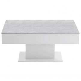Soffbord 100x65x46 cm betonggrå och vit , hemmetshjarta.se
