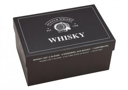 Luxury Whisky set 4 basaltstenar 1 pse 2 glas (B/H/D) 23x12x16cm , hemmetshjarta.se