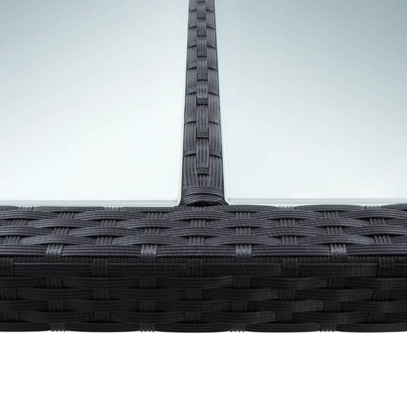 Matbord fr trdgrd 200x150x74 cm svart konstrotting , hemmetshjarta.se