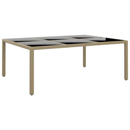 Matbord fr trdgrd 200x150x75 cm och konstrotting beige , hemmetshjarta.se