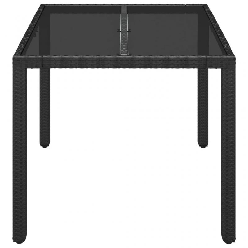 Matbord fr trdgrd 90x90x75 cm svart konstrotting , hemmetshjarta.se