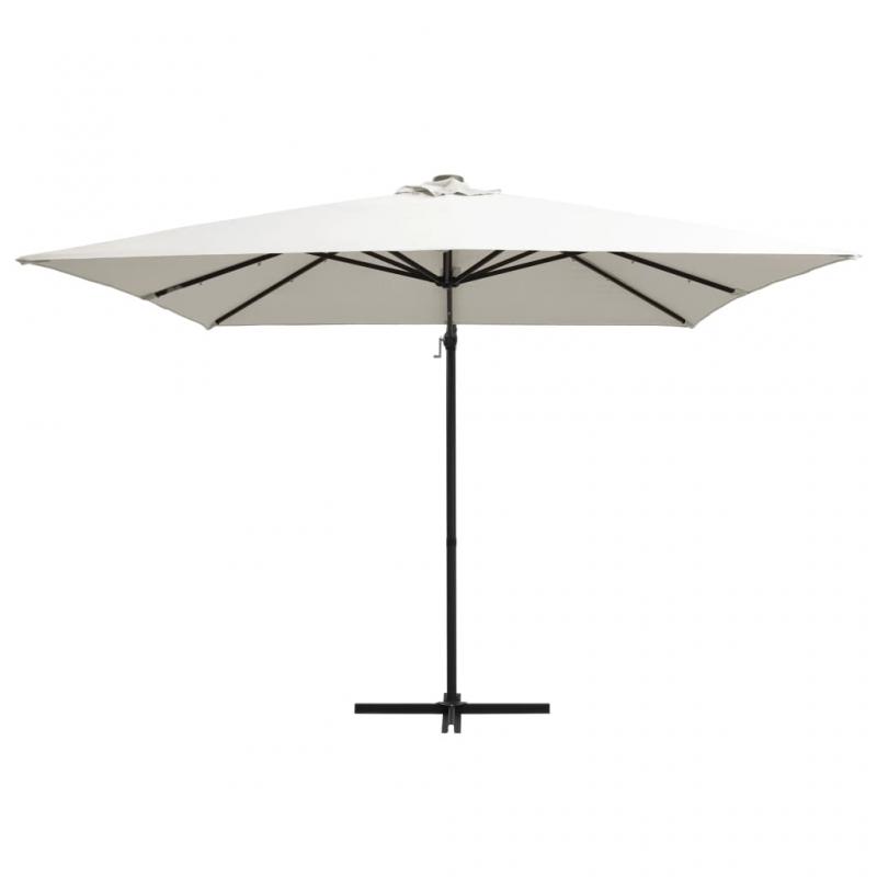Frihngande parasoll med stng och LED sand 250x250 cm , hemmetshjarta.se