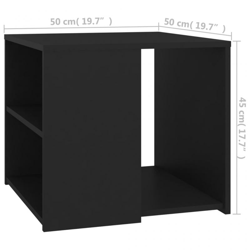 Sidobord 50x50x45 cm svart konstruerat tr , hemmetshjarta.se