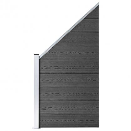 Staketpanel WPC svart 186x1830 cm 11 delar , hemmetshjarta.se