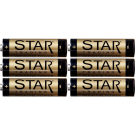 Star Trading - Batteri AA 1,5V Power Alkaline 6-pack , hemmetshjarta.se