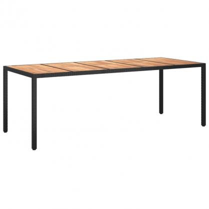 Matbord fr trdgrd 250x100x75 cm svart konstrotting , hemmetshjarta.se