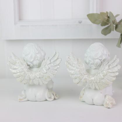 Sittande änglar med glitter 2-pack , hemmetshjarta.se