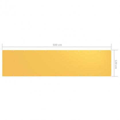 Balkongskrm gul 120x500 cm oxfordtyg , hemmetshjarta.se