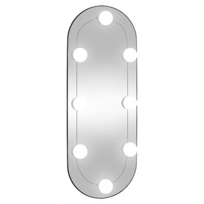 Vggspegel med LED-belysning oval 20x50 cm glas , hemmetshjarta.se