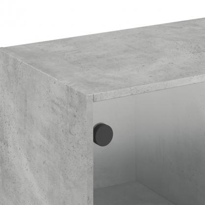 Vggskp betonggr 102x37x35 cm med glasdrrar , hemmetshjarta.se