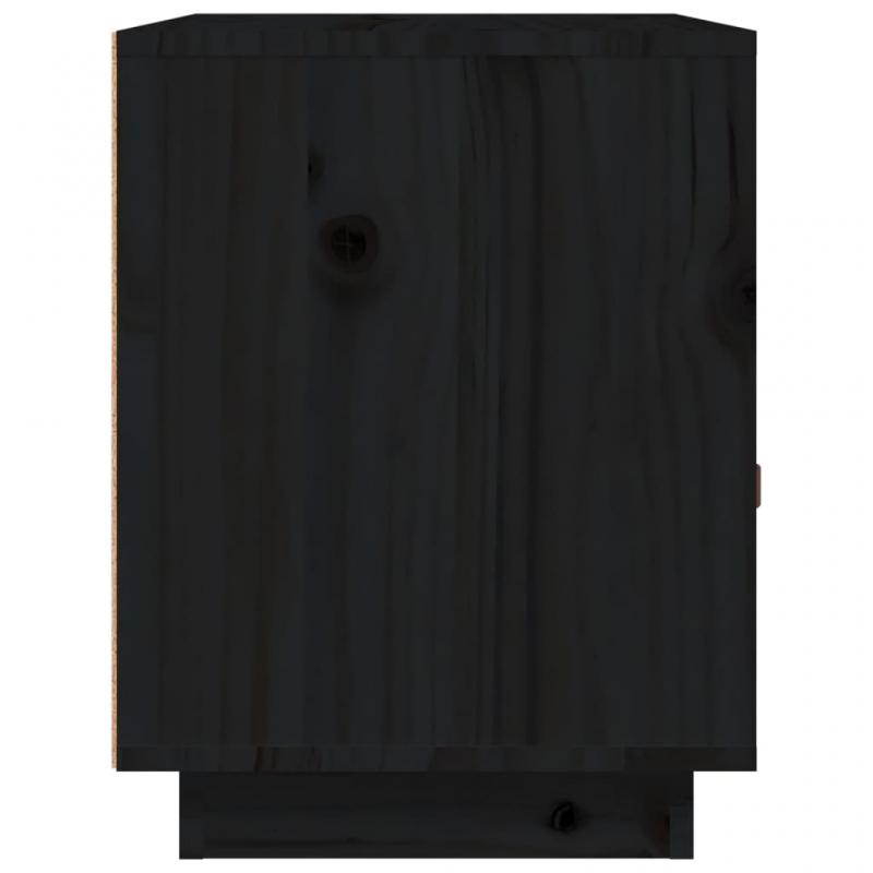 Sngbord 40x34x45 cm svart massivt furu 2 st , hemmetshjarta.se