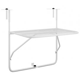 Balkongbord vit 60x40 cm stål , hemmetshjarta.se
